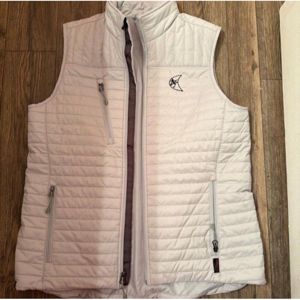 STORM CREEK PUFFER VEST ZIP-UP ( WOMENS L ) WHITE